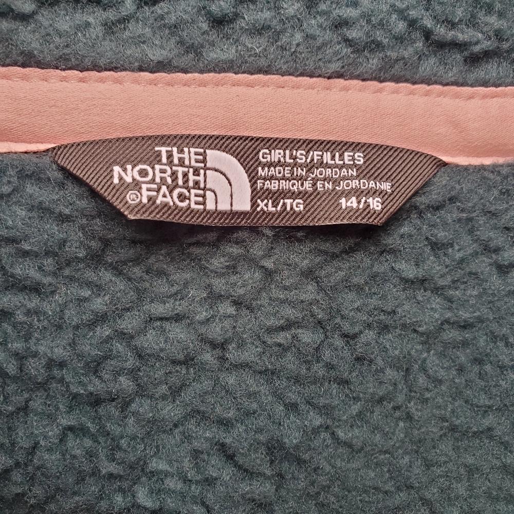 The North Face Girls Fleece Mashup Jacket Snap Light Barbie Pink 14/16 XL NWOT - Picture 4 of 12